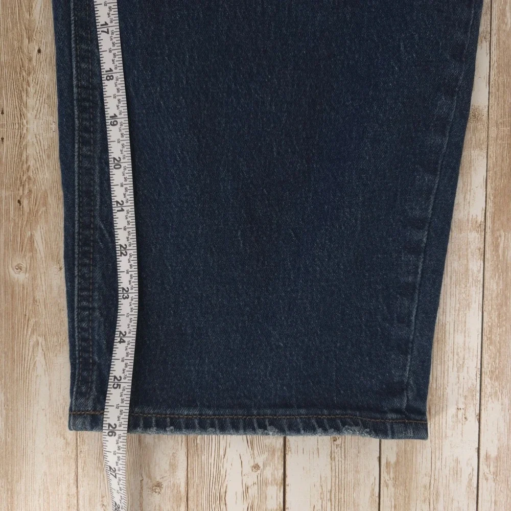 Old Navy Boyfriend Loose Mid Rise Distressed Medium Dark Wash Jeans Womens‎ 14